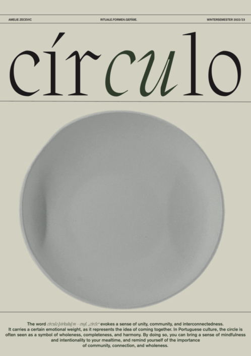 Bild zeigt Plakat mit einem Foto von einer Schale und dem Schriftzug "Circulo" und der Definition davon