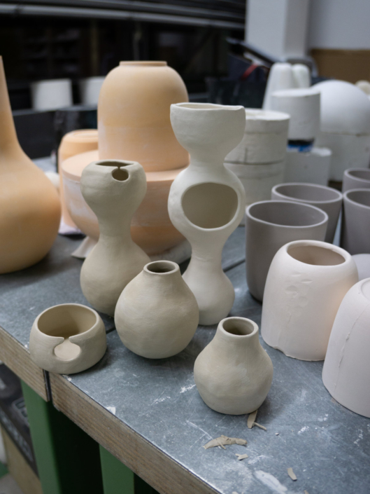 verschiedene organische Gefäße mit verschiedenen Funktionen in einer Werkstatt