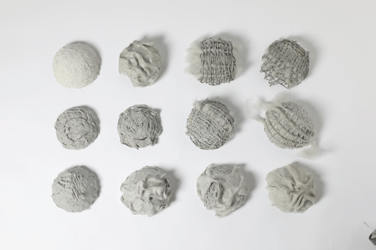 ChemArts_tests Materialexperimente aus Wolle mit unterschiedlichen Strukturen